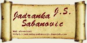 Jadranka Šabanović vizit kartica